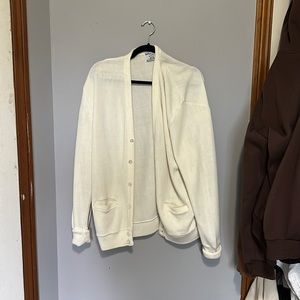 80s cream/off white made in USA cardigan